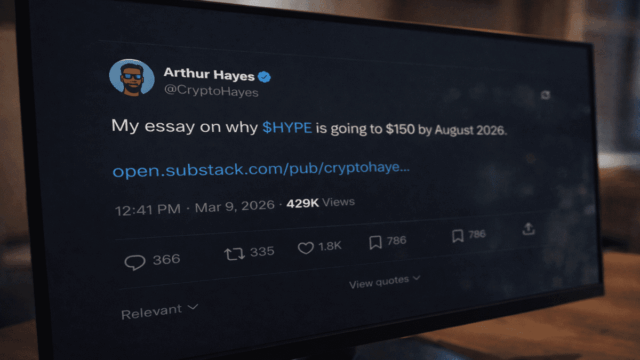 Arthur Hayes Predicts HYPE Token Could Hit $150 Target
